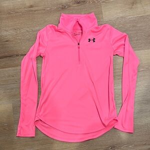 Under Armour Youth Large Vibrant Pink Long Sleeve Top